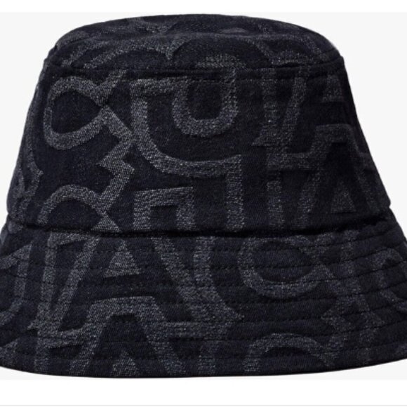NEW! NWT! Marc Jacobs TheMonogram Bucket Hat -Black Denim Unisex